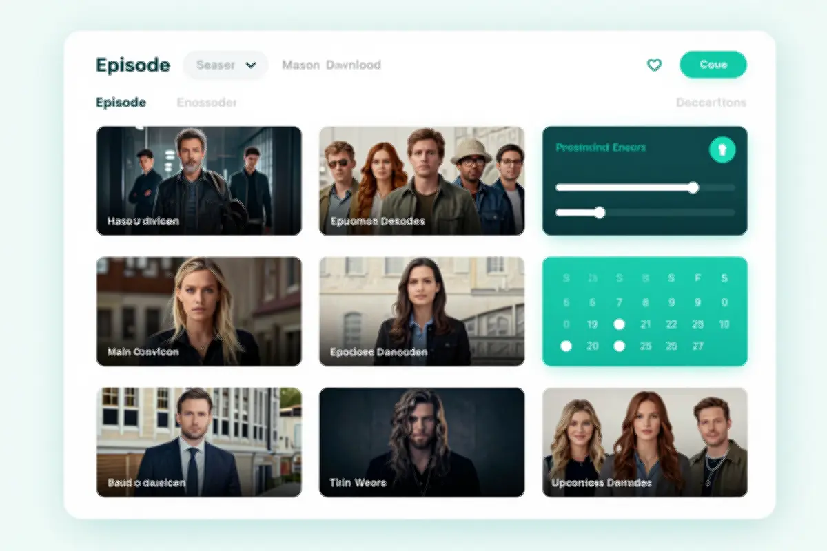 Sonarr series calendar showing upcoming episodes